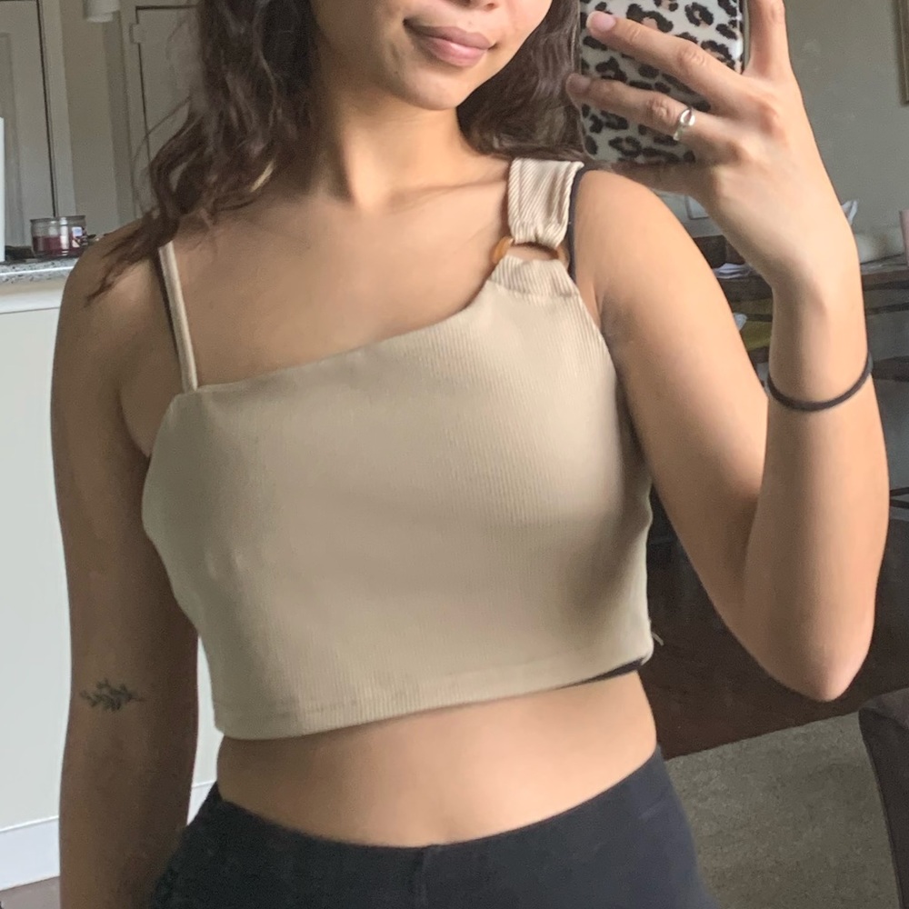 Tan crop top